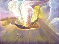 Interno del cratere dell'Etna