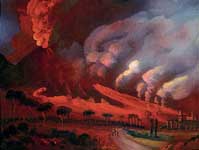 Il Vesuvio in eruzione nell'ottobre 1767