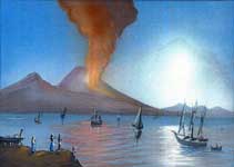 Eruzione del Vesuvio con la luna del 1767
